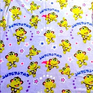 American Kids purple SuperStar monkey blanket